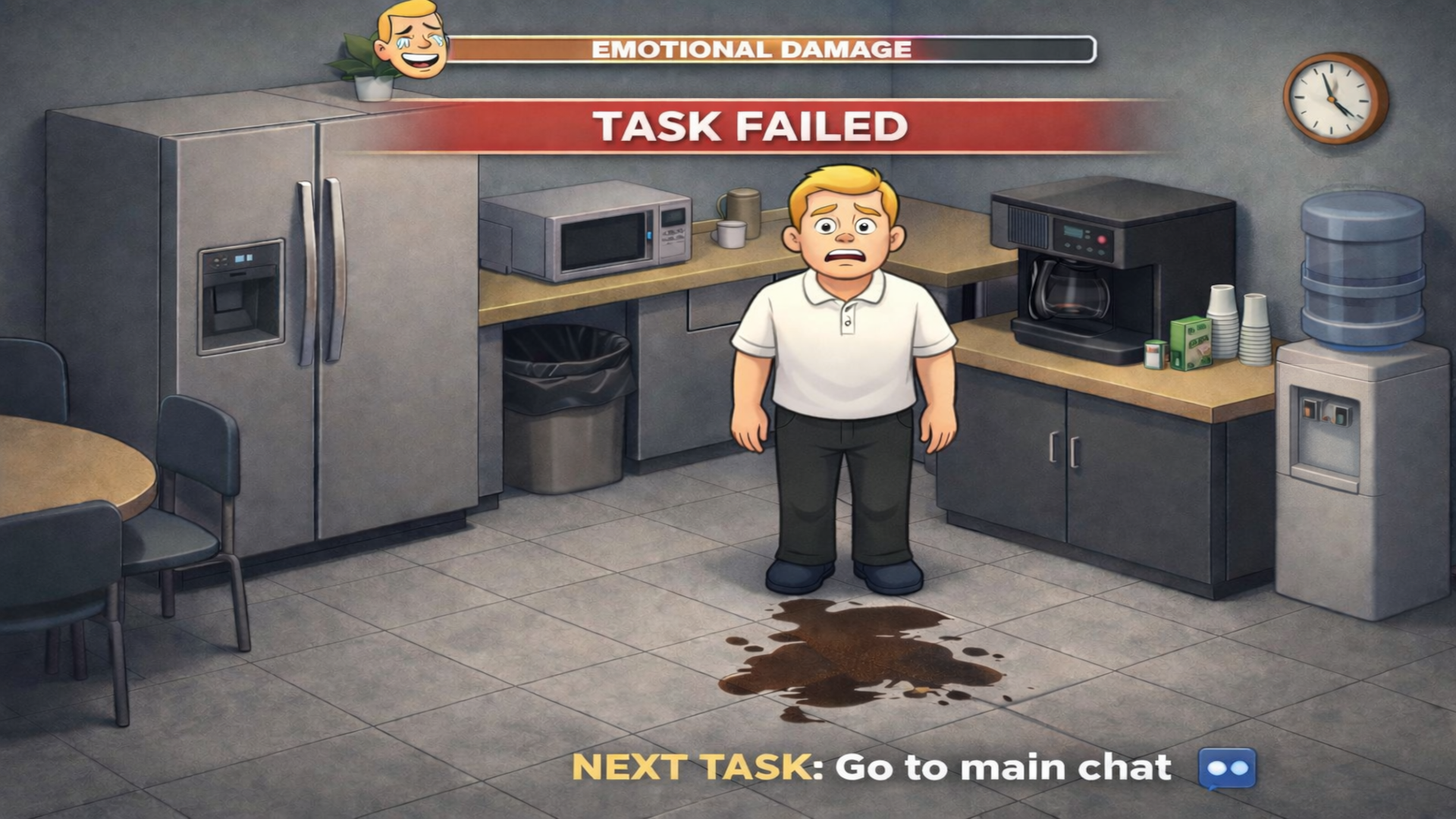 Task failed screen